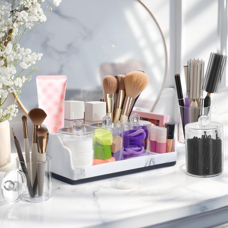 Organizador de bancada de banheiro TuCao Marble com suporte para